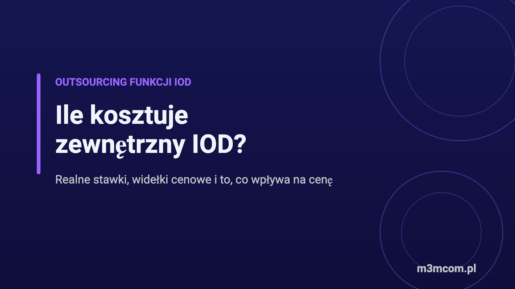 Ile kosztuje zewnętrzny IOD – realne stawki i widełki cenowe